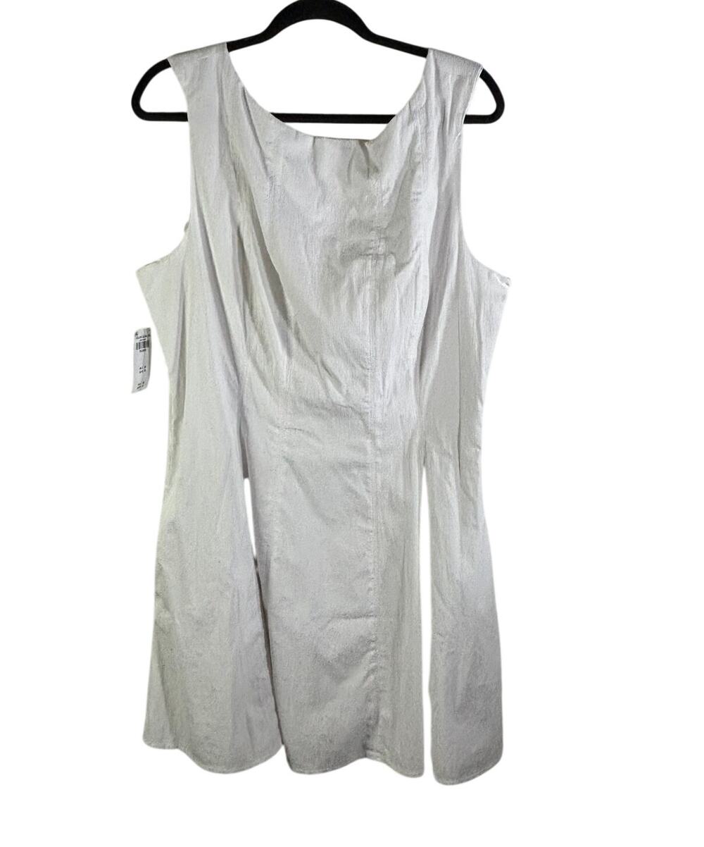 NWT Abercrombie & Fitch White Sleeveless Fit Flare Dress XXL MSRP $80